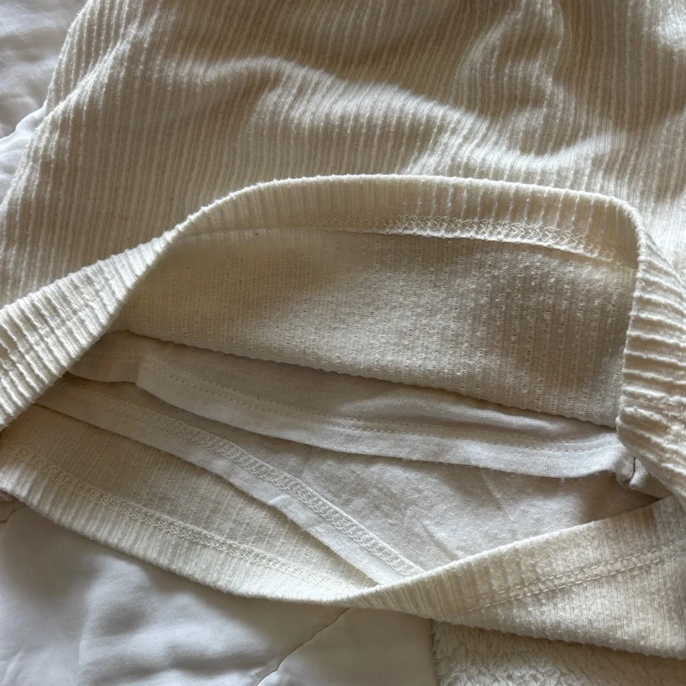 Altar’d State Cream Ribbed Shorts - Picture 5 of 5